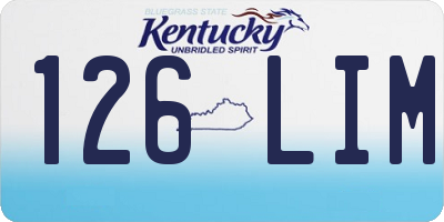 KY license plate 126LIM