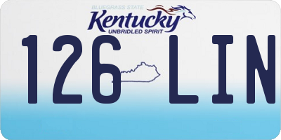 KY license plate 126LIN