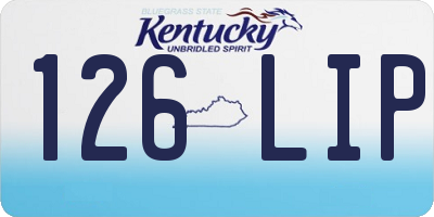 KY license plate 126LIP
