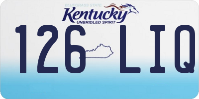 KY license plate 126LIQ