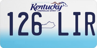KY license plate 126LIR