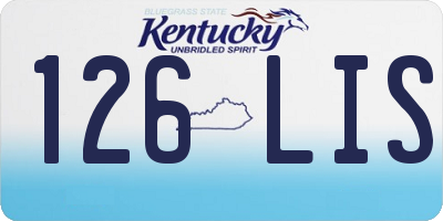 KY license plate 126LIS