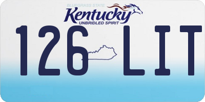 KY license plate 126LIT