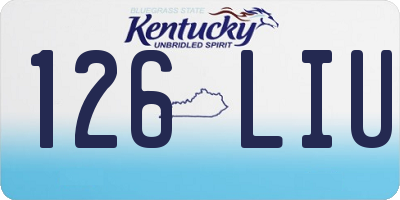 KY license plate 126LIU