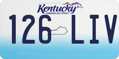 KY license plate 126LIV
