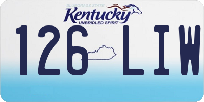 KY license plate 126LIW