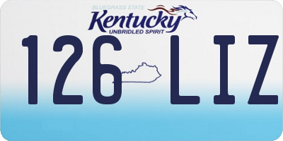 KY license plate 126LIZ