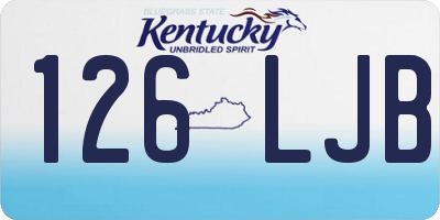 KY license plate 126LJB