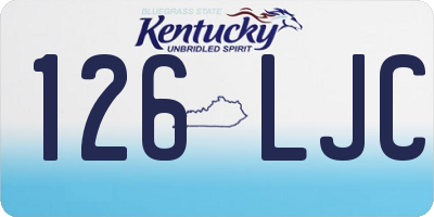 KY license plate 126LJC