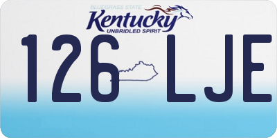KY license plate 126LJE