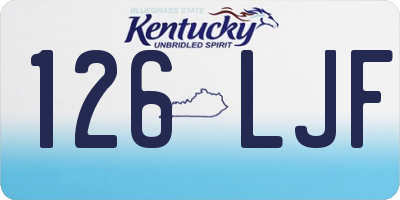 KY license plate 126LJF