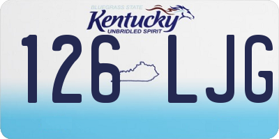 KY license plate 126LJG