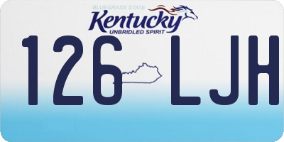 KY license plate 126LJH