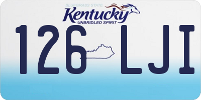 KY license plate 126LJI