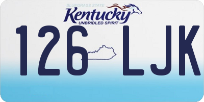 KY license plate 126LJK