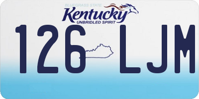 KY license plate 126LJM