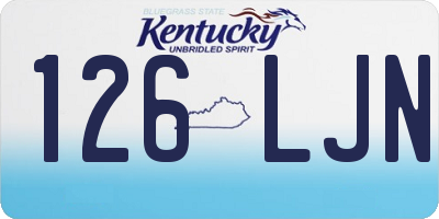 KY license plate 126LJN