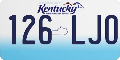 KY license plate 126LJO