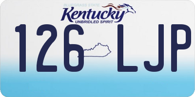 KY license plate 126LJP