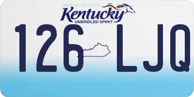 KY license plate 126LJQ