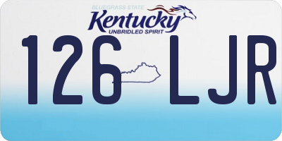 KY license plate 126LJR