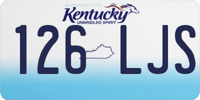 KY license plate 126LJS