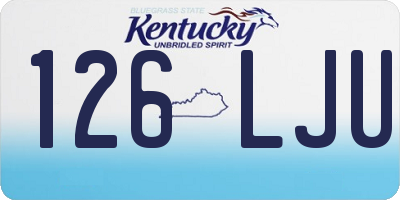 KY license plate 126LJU