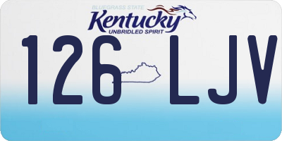 KY license plate 126LJV