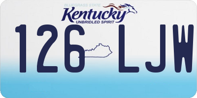 KY license plate 126LJW