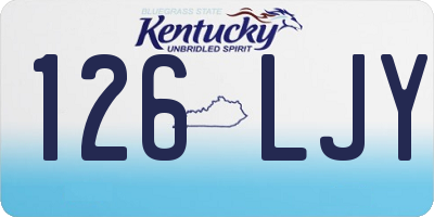 KY license plate 126LJY