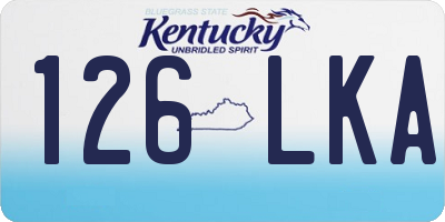 KY license plate 126LKA