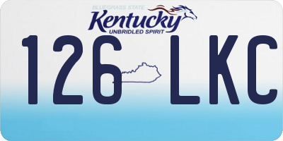 KY license plate 126LKC