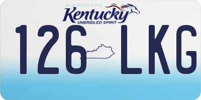 KY license plate 126LKG