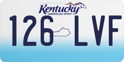 KY license plate 126LVF