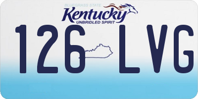 KY license plate 126LVG