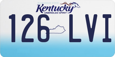 KY license plate 126LVI