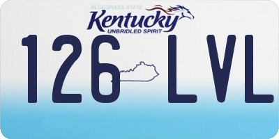 KY license plate 126LVL