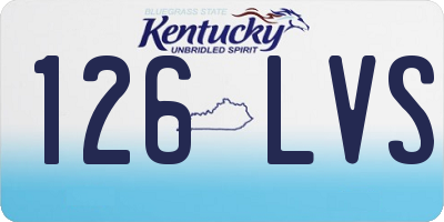 KY license plate 126LVS