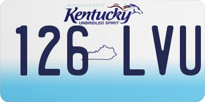 KY license plate 126LVU