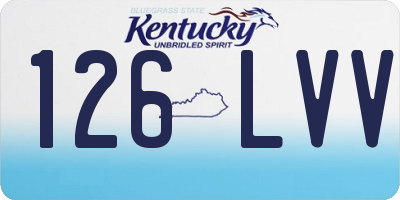 KY license plate 126LVV