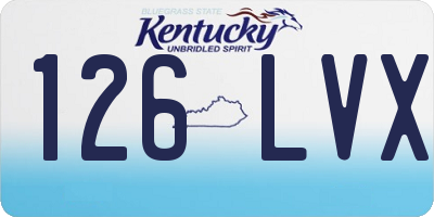 KY license plate 126LVX