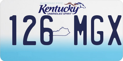 KY license plate 126MGX