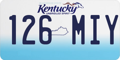 KY license plate 126MIY