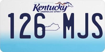 KY license plate 126MJS