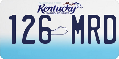 KY license plate 126MRD
