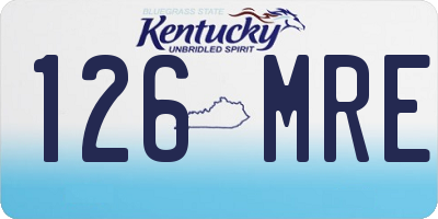 KY license plate 126MRE