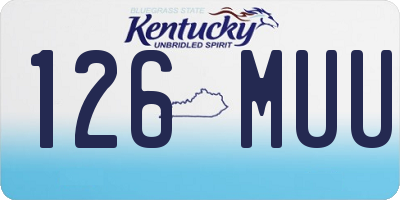 KY license plate 126MUU