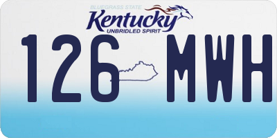 KY license plate 126MWH
