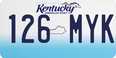 KY license plate 126MYK