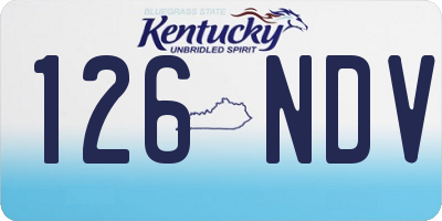 KY license plate 126NDV